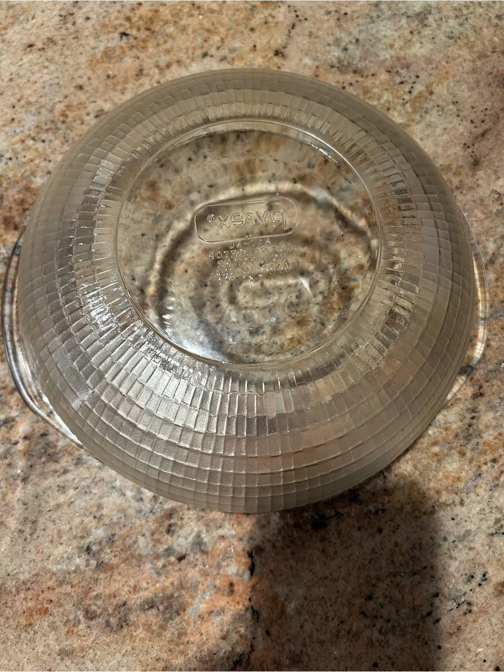 Pyrex Glass 2 Qt #024 Basketweave (Frosted) Covered Casserole w/Pyrex Lid G24C.